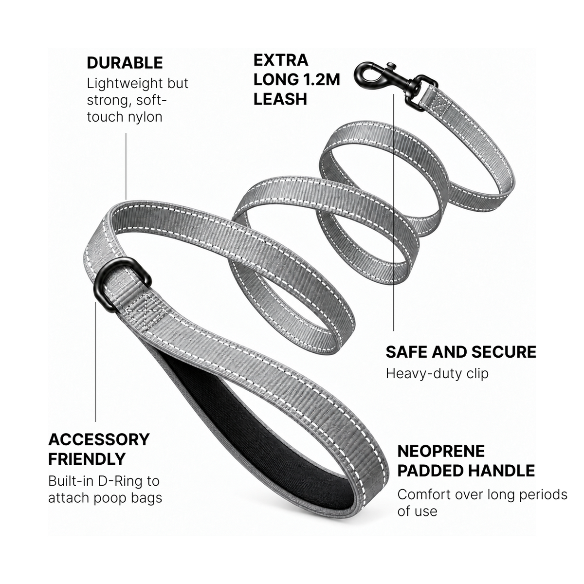 NightSight™ Ultra-Reflective Dog Leash